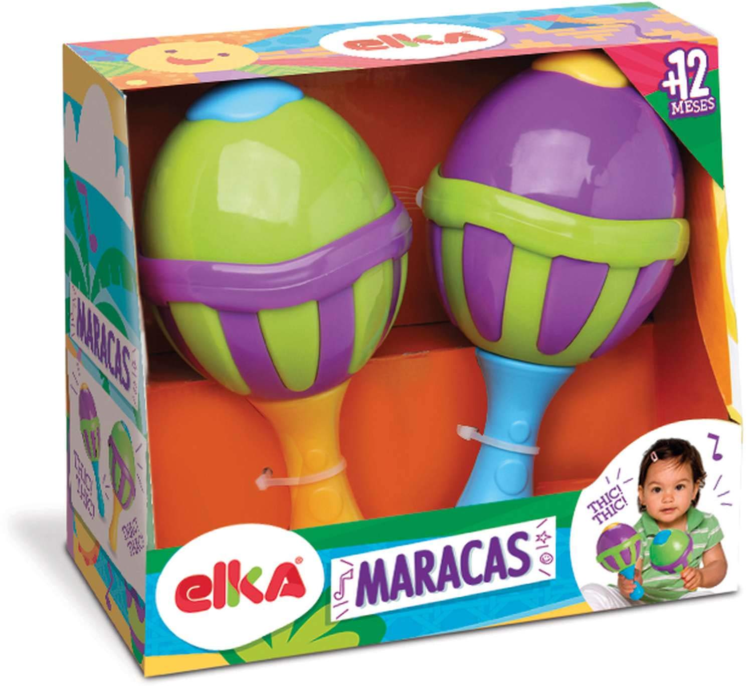Brinquedo para Bebe Maracas com Sons, Elka, Multicor | Amazon.com.br